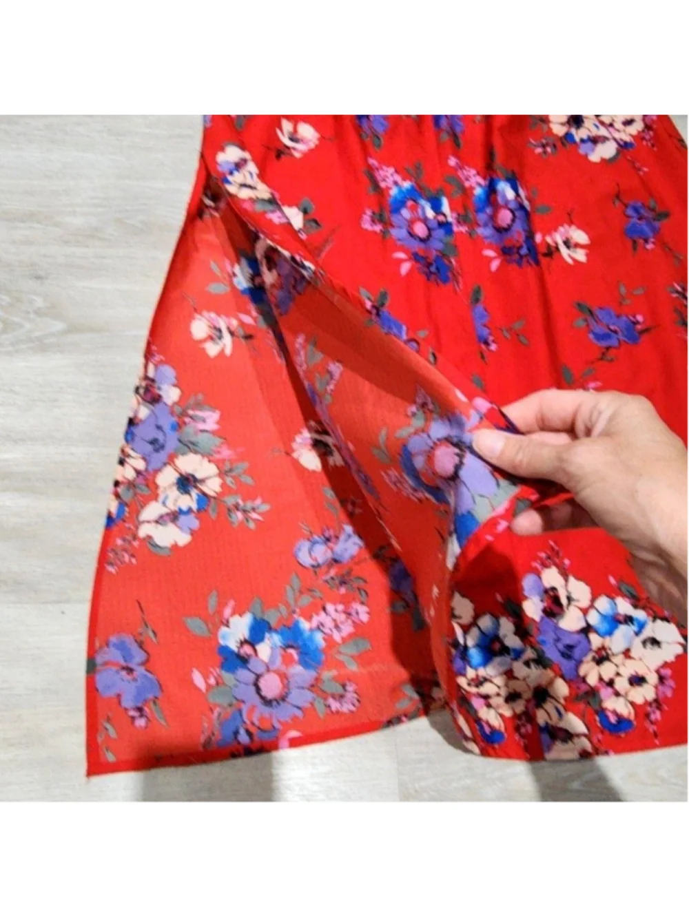 Band Of Gypsies Dress Womens M Red Floral Strapless Maxi Boho Sundress Casual - Picture 4 of 6